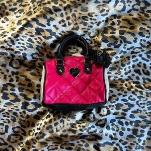 Betsey Johnson mini barrel purse